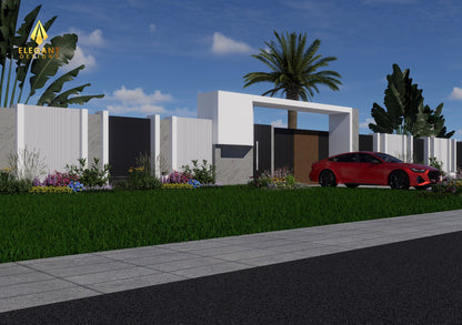 Modern Shield Gate & Fence