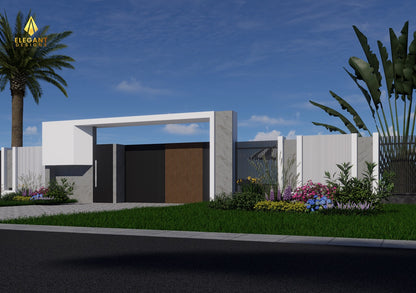 Modern Shield Gate & Fence