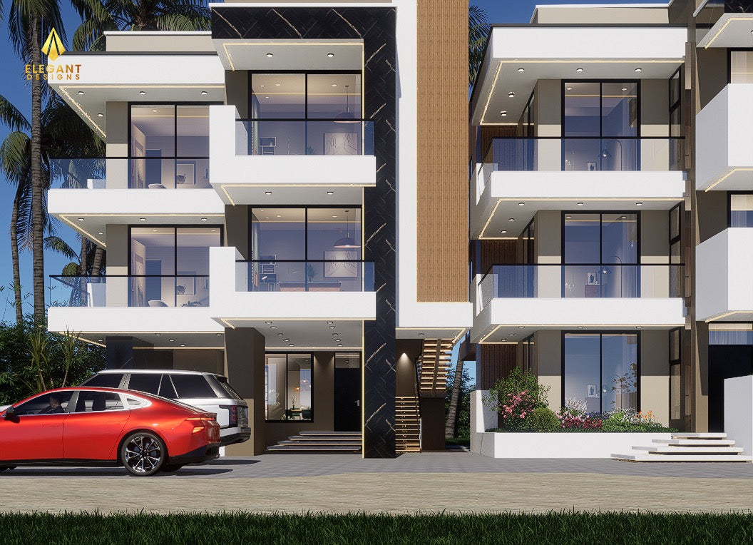 9-Unit Semi-Detached Apartment Building